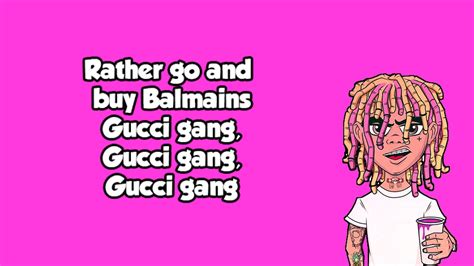 lil pump gucci gang songteksten|gucci gang clean lyrics.